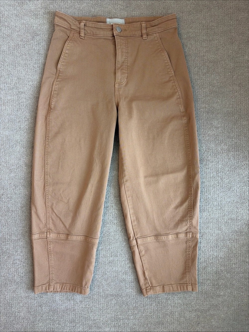 Everlane Jeans Women’s Sz 8 Tan Barrel Utility Wide Leg Stretch Boho